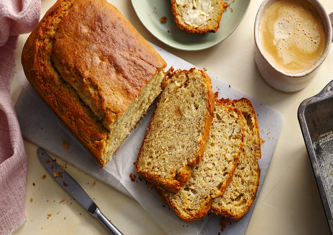 bolo de banana caramelizada